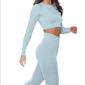Jetjoy workout set size small light blue